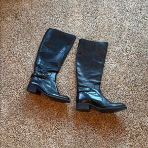Via Spiga Black Riding Boots